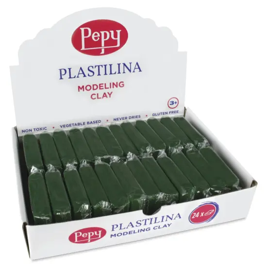 Pepy Plastilina Modeling Clay - Dark Green, 1.4 oz, Pkg of 24 {1}