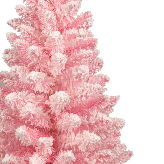 Northlight Medium Flocked Madeline Spruce Artificial Christmas Tree - 3' - Pink - Unlit {5}