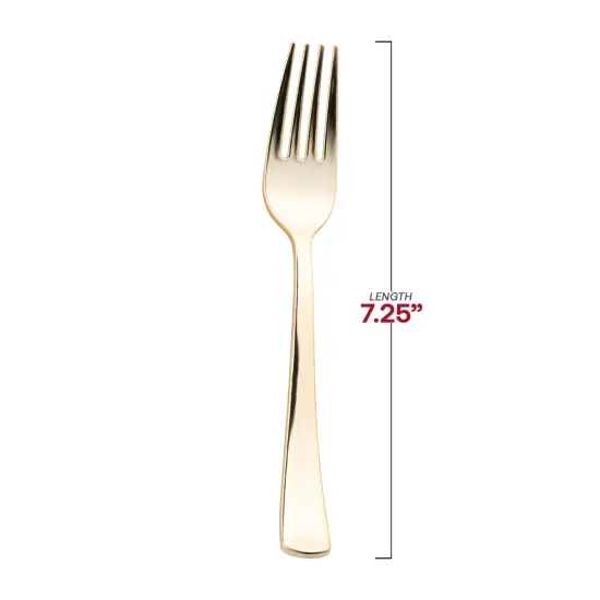 Shiny Metallic Gold Plastic Forks (600 Forks) {3}