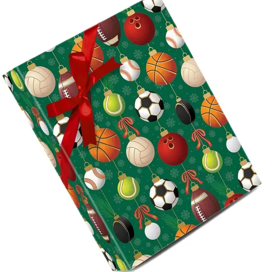 Festive Ornament Gift Wrap Roll 24" x 208' 1 Roll {5}