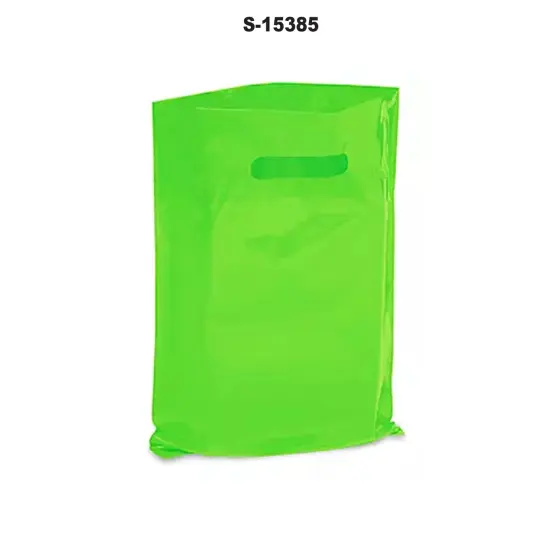 Die Cut Handle Bags for 15 x 18 x 4" for Lime Green {3}