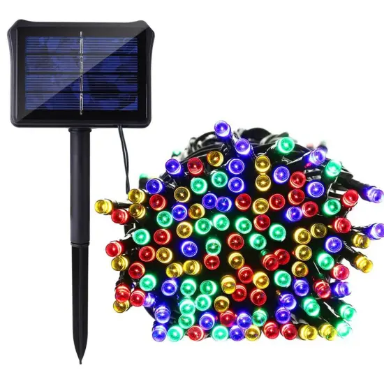 100 LED 32Ft Solar Powered Outdoor String Light Multicolor {2}