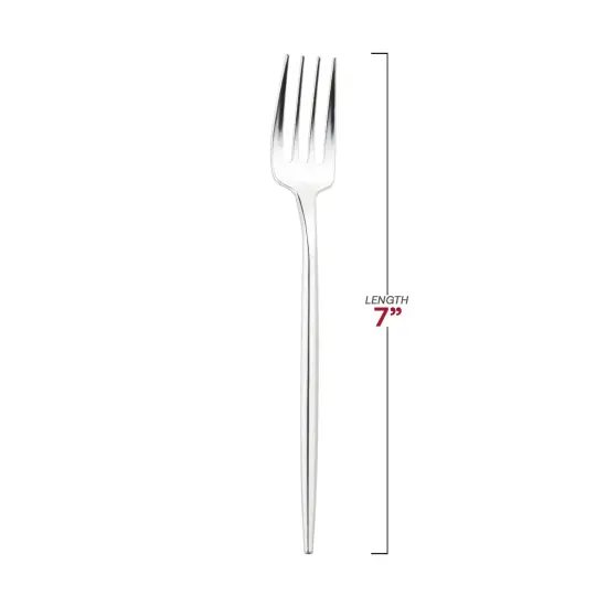 Shiny Silver Moderno Disposable Plastic Dessert Forks (300 Forks) {3}