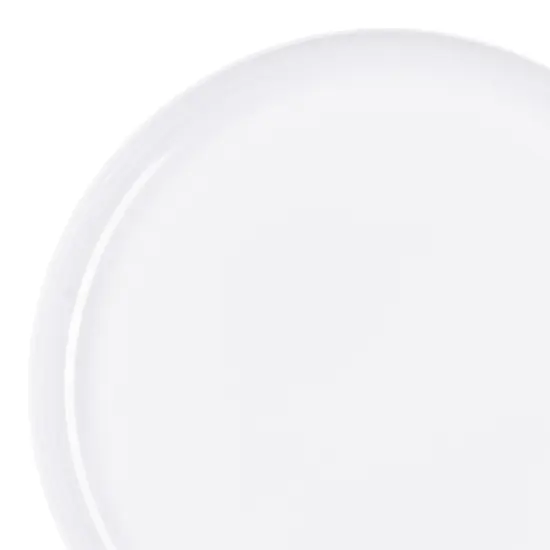 White Flat Round Disposable Plastic Appetizer/Salad Plates - 8.5" (120 Plates) {1}
