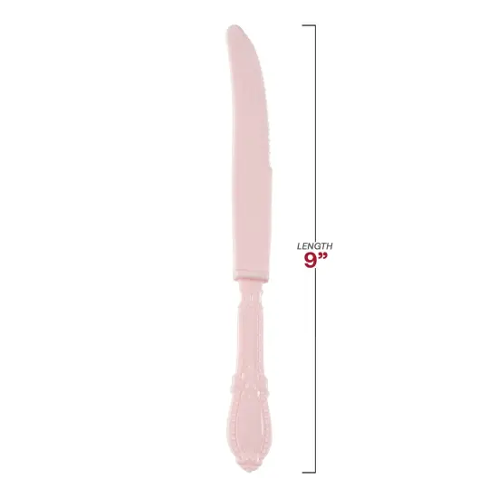 Pink Baroque Disposable Plastic Dinner Knives (480 Knives) {3}