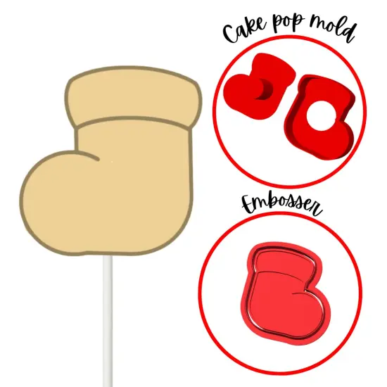 Stocking Christmas Cake Pop Mold {4}