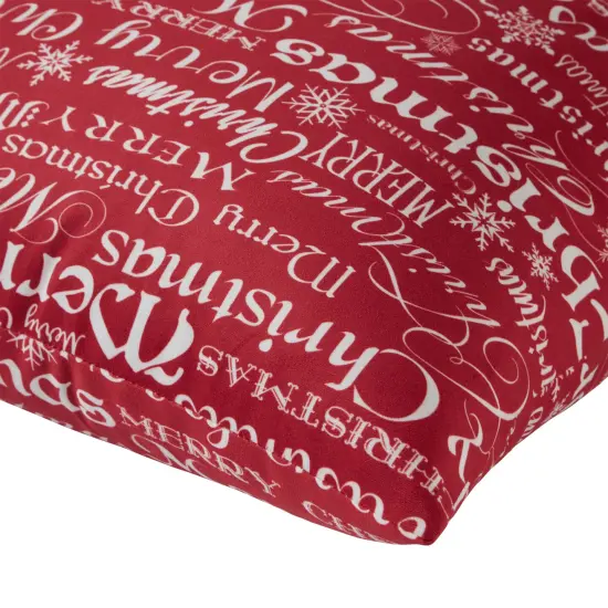 18" Merry Christmas Throw Pillow {5}