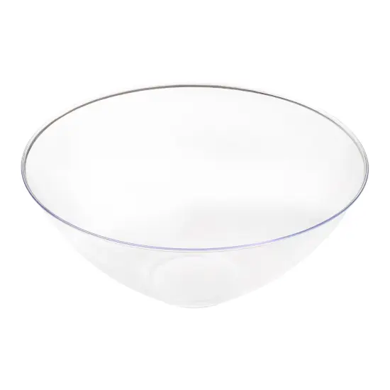 Solid Clear Organic Round Disposable Plastic Bowls - 32 oz. (60 Bowls) {1}