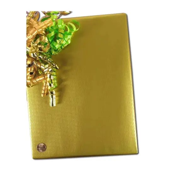 Vintage Gold Embossed Metallic Wrapping Paper 30" x 417" Roll {3}