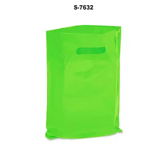 Elegant 12 x 15" Die Cut Handle Bags for Retail Lime Green {3}