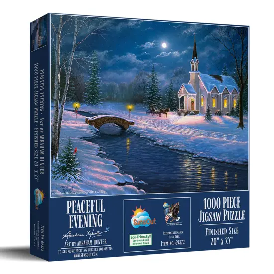Sunsout Peaceful Evening 1000 pc Christmas Jigsaw Puzzle 69872 {3}