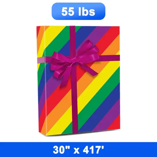 Bold Striped Wrapping Paper 30" x 417" Roll 55 lbs {1}
