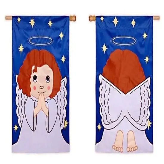 Blessed Angel Banner 2 Sided Applique Flag {1}
