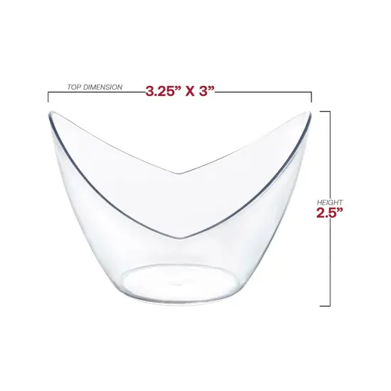 Clear Small Disposable Plastic Concave Cups - 2 oz. (288 Cups) {3}