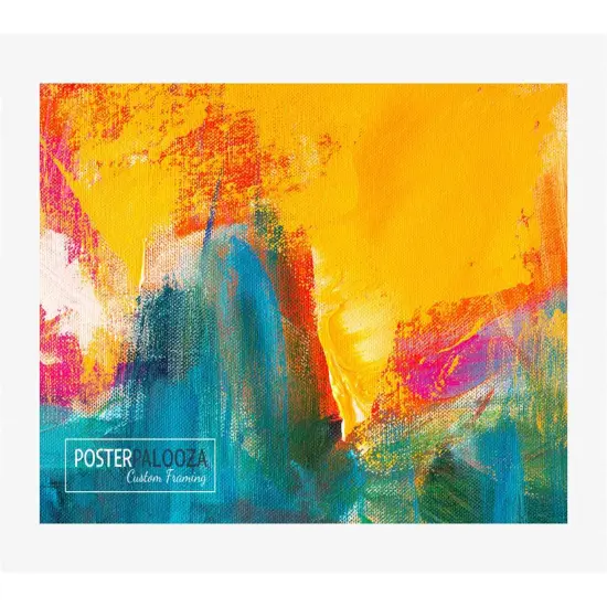 Panoramic Slim Profile White Picture Frame - UV Acrylic, Foam Board Backing, Hanging Hardware {5}