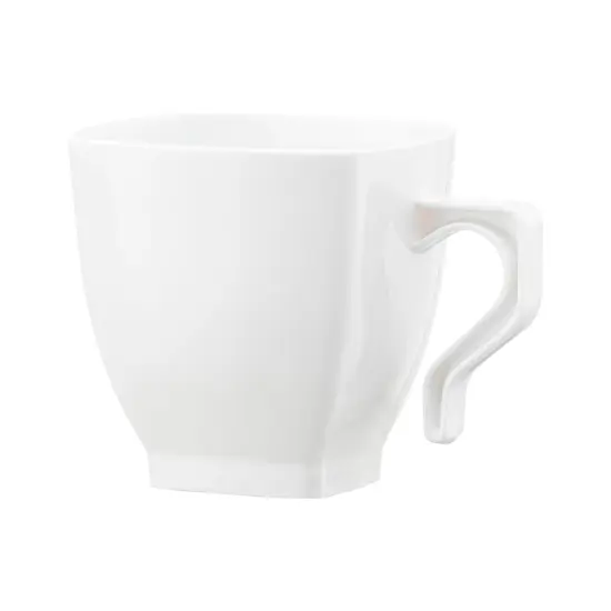 White Square Plastic Mini Coffee Tea Cups - 2 oz. (240 Cups) {1}