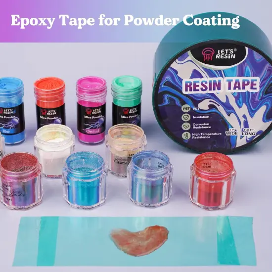 LET'S RESIN Resin Tape,2Inch Wide x 108FT Long Epoxy Tape,Thermal Adhesive Tape,High-Temperature Heat Insulation, Easy Peel, Release Resin Tape for Epoxy Resin Molding, River Tables,Remove Residue {5}