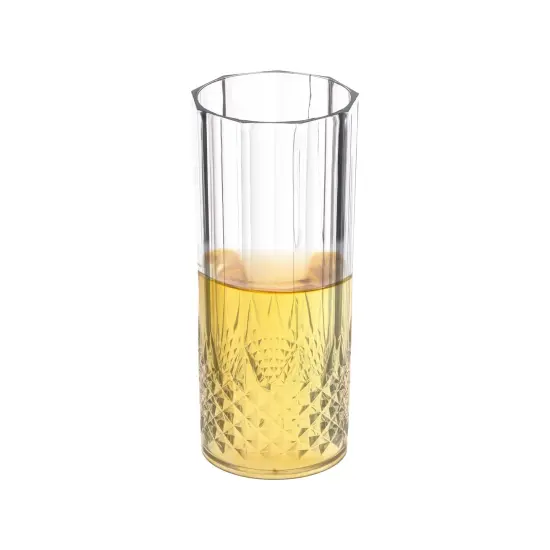 Clear Crystal Cut High Ball Plastic Glasses - 14 oz. (48 Glasses) {2}