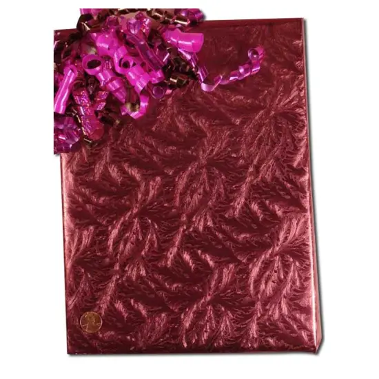 Burgundy Embossed Metallic Wrapping Paper 24" x 417" Roll {2}