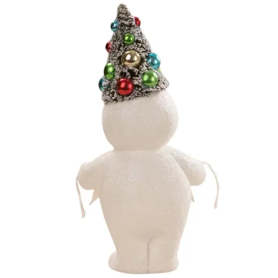 Retro Merry Snowman With Tree 7" {2}