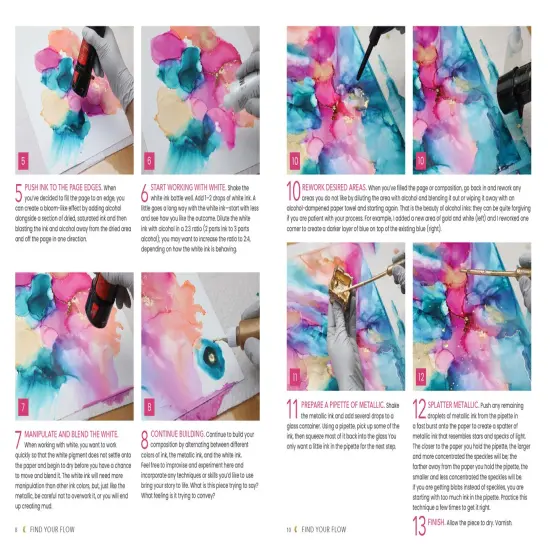 Find Your Flow: A Beginner's Guide to Unlocking Creativity through Intuitive Fluid Art with Alcohol Ink & More {3}