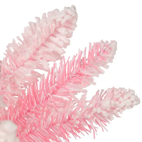 Northlight Medium Flocked Madeline Spruce Artificial Christmas Tree - 3' - Pink - Unlit {7}