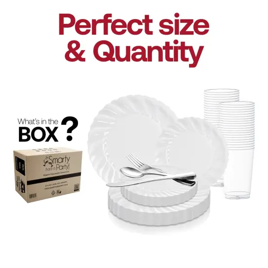 Clear Flair Plastic Wedding Value Set (144 Settings) {3}