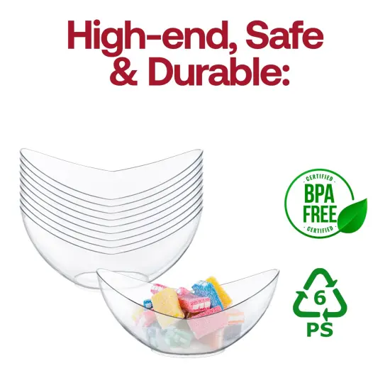 Clear Big Disposable Plastic Concave Cups - 4 oz. (288 Cups) {3}
