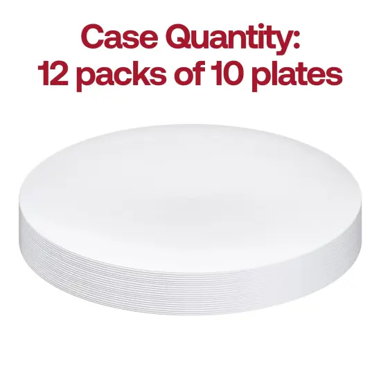 Solid White Organic Round Disposable Plastic Appetizer/Salad Plates - 7.5" (120 Plates) {4}