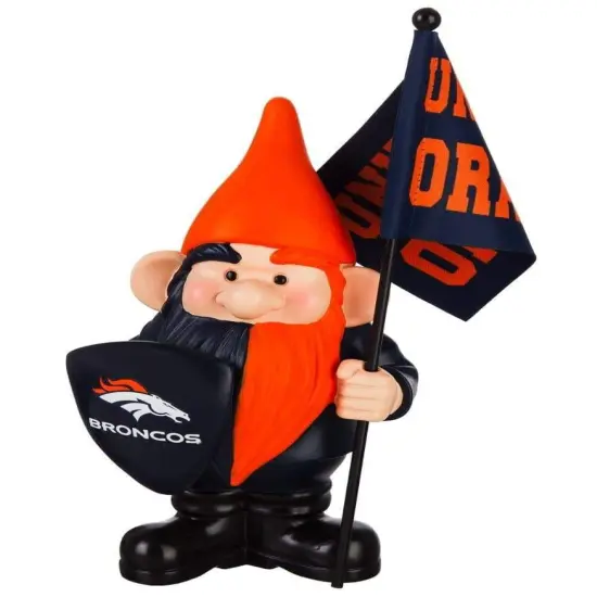 Denver Broncos Gnome with Flag United In Orange {1}