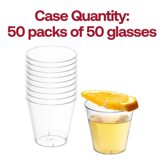 Clear Plastic Shot Glasses 1 oz. (2500 Glasses) {5}