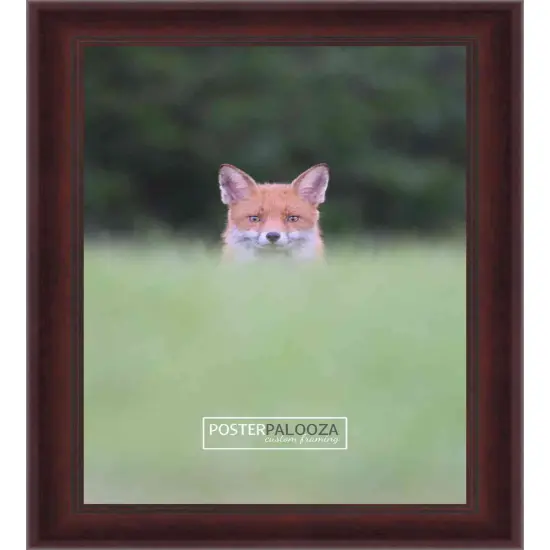 Panoramic Linear Brown Picture Frame - UV Acrylic, Foam Board Backing, Hanging Hardware {4}