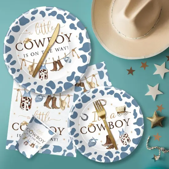 Serves 24-Western Cowboy Baby Shower Decorations Tableware {3}