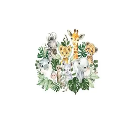 Baby Jungle Animals Edible Icing Sheets- Assorted Image Cake Toppers-Frosting Sheets- Cookies- Cupcake Toppers {4}