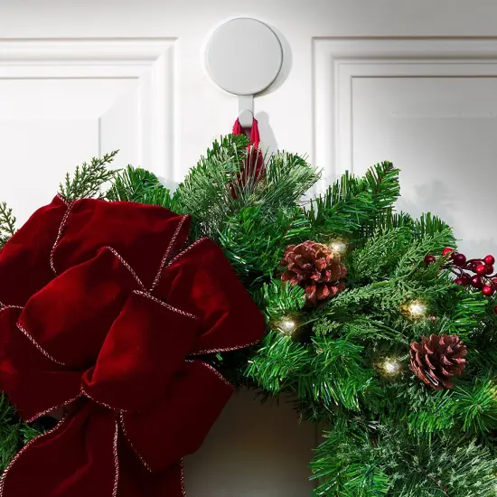 Haute Decor Attract&reg; Magnetic Hanger, 1 Pack - Strong Magnet Hook for Metal Doors and Surfaces White {2}