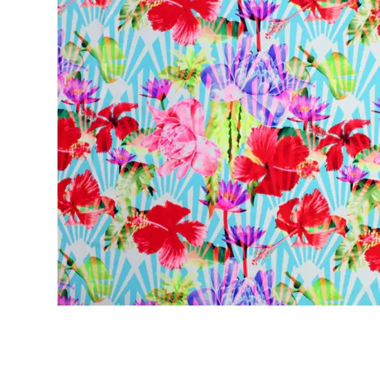 Hibiscus Under Palms Printed Spandex {7}