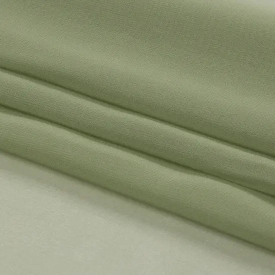 1 Yard Sheer Silk Chiffon Oil Green Premium Solid Lightweight 44 Inch Width {4}