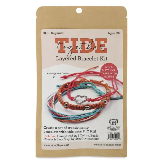 Hemptique Tide Together Layered Hemp Bracelet Kit - Laguna {1}