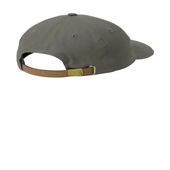 Port Authority&reg; Leather Strap Cap Deep Smoke {2}