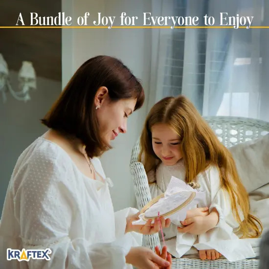 Floral Stamped Cross Stitch Kits for Beginners - 3 Pack. DIY Embroidery Needlepoint Patterns for Adults and Kids. Easy Cross Stitch Kits for Beginners (Blue Flowers, Forget Me Not & Fuschia) {4}