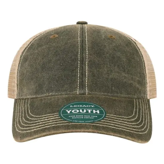 LEGACY&reg; Youth Old Favorite Trucker Cap Navy/ Khaki {6}