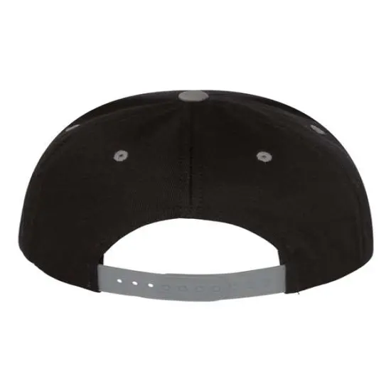 YP Classics&reg; 5 Panel Twill Snapback Cap Black/ Grey {2}