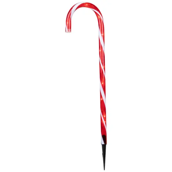Northlight Lighted Candy Cane 8-Function Outdoor Christmas Pathway Markers - 24" - Set of 8 Red {5}