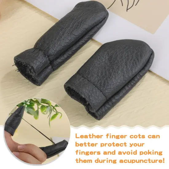 Mayboos Felting Needle with Eight Needles Tool,Craft Wool Felt Stitch Punch Tool with Solid Wood Handle Felting Eight Needles Tool with Finger Cots {3}