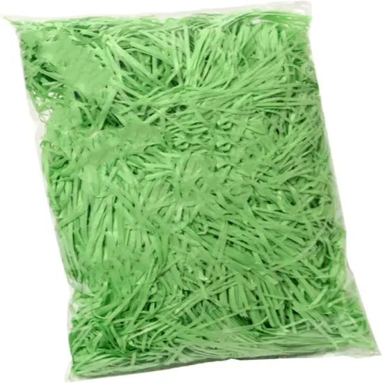 Raffia Paper Shreds, 100g Shredded Paper for Gift Box, Crinkle Cut Paper Shred Filler for Gift Wrapping & Basket Filling(Green) {1}