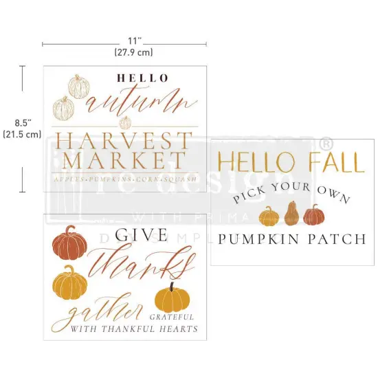 Decor Transfers&reg; 8.5x11 - Fall Festive - 3 sheets, 8.5"x11" {1}