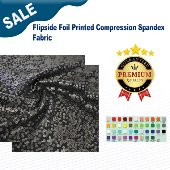 Flipside Foil Printed Compression Spandex Fabric {2}