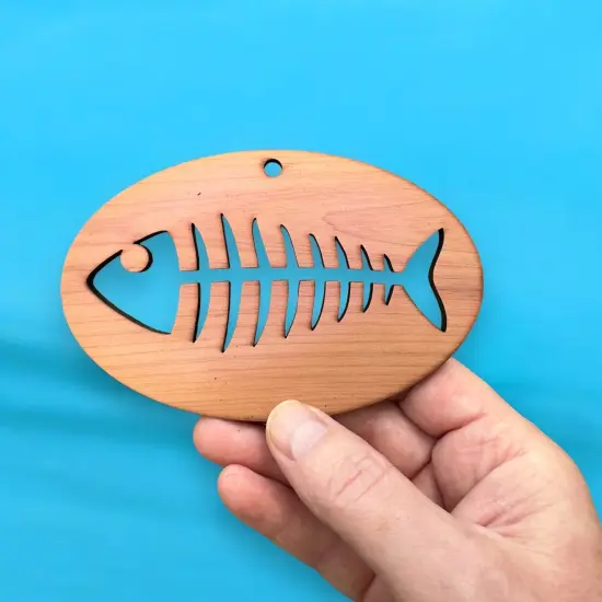 Bone Fish CEDAR Ornament {6}