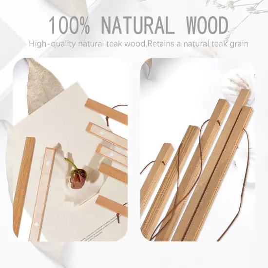 4 Pack Magnetic Poster Hanger Frame, 8x10 8x12 8x24 Light Wood Wooden Magnet Poster Frame for Maps Canvas Artwork Pictures Poster Hangers Frames (Teak,8") {5}