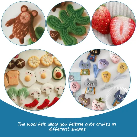 Needle Felting Kit, Needle Felting Starter Kit with Exquisite Green Storage Bag, Wool Roving 18 Colors Set, Needle Wool Felting Tools Kit, Wool Felt Tools for Felted Animal Needle Felting Supplies {3}